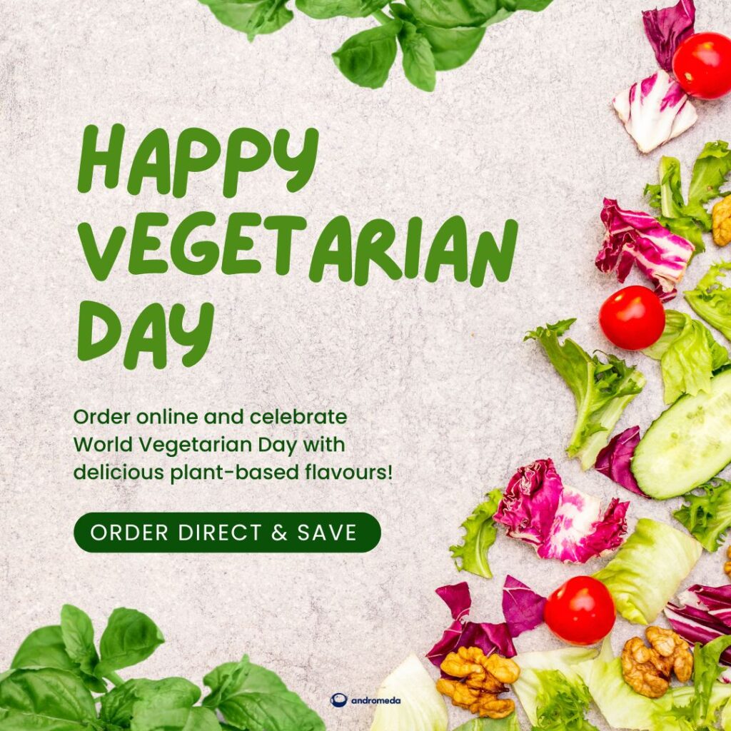 Happy Vegetarian Day Social Media by Andromeda POS